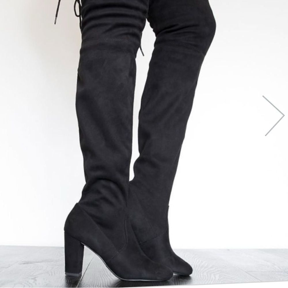 New Delicious Women's Snivy Over The Knee Black Boots 7.5 8 9 10 11